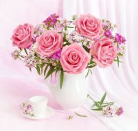 Фреска Букет розовых роз