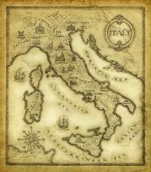 Фреска Старая карта Италии