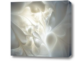 Картина 3D абстракция в белом цвете